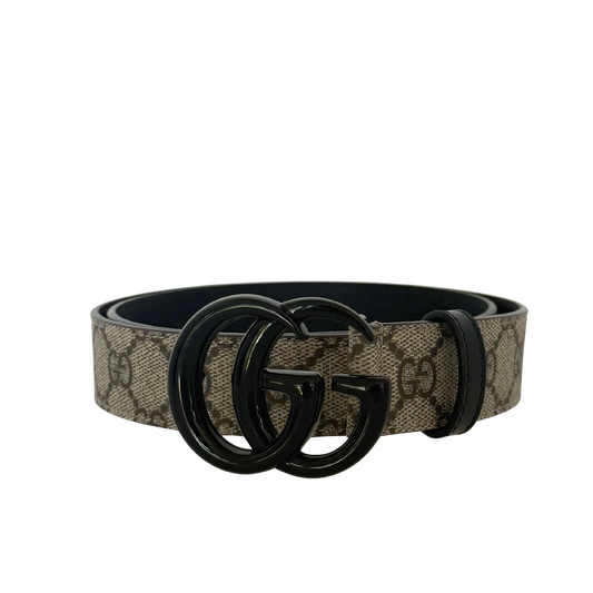 Gucci GG Marmont Gürtel Beige mit schwarzer Schnalle / neuwertig Gucci