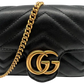 Gucci GG Marmont Matelasse Super Mini Bag schwarz / sehr gut Gucci