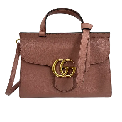 Gucci GG Marmont Top Handle Bag altrosa / braun / gut Gucci