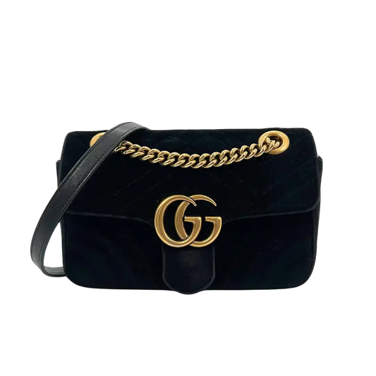 Gucci GG Marmont schwarz Fullset Small / gut Gucci
