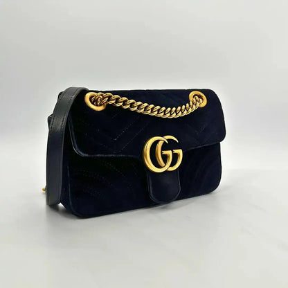 Gucci GG Marmont schwarz Fullset Small / gut Gucci