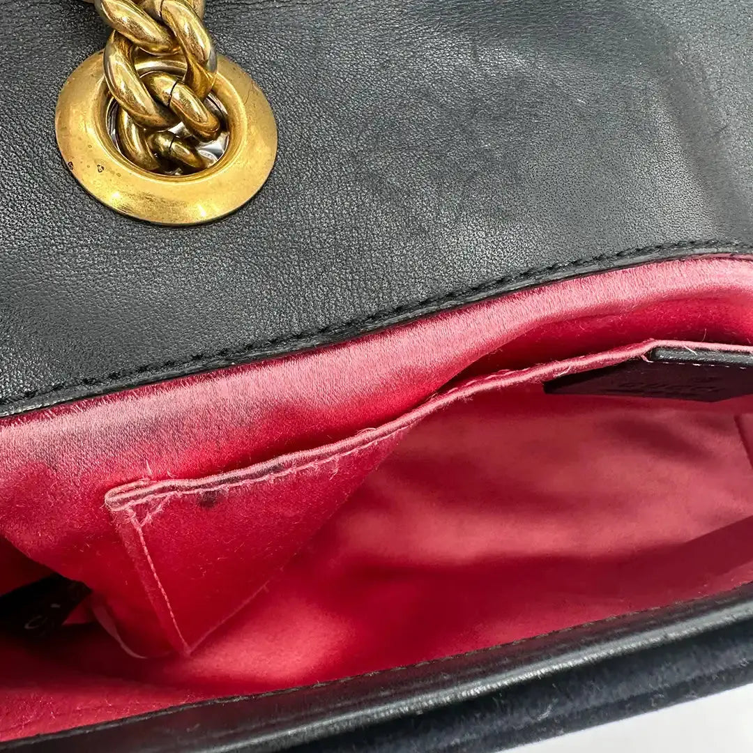 Gucci GG Marmont schwarz Fullset Small / gut Gucci