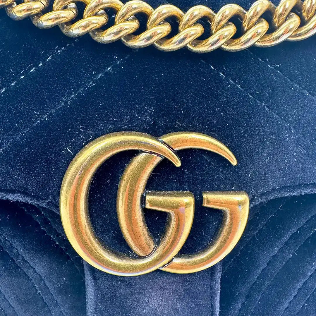 Gucci GG Marmont schwarz Fullset Small / gut Gucci