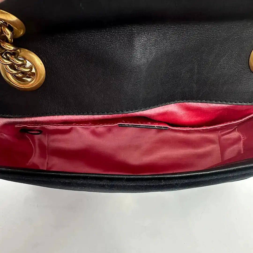 Gucci GG Marmont schwarz Fullset Small / gut Gucci
