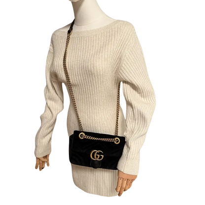 Gucci GG Marmont schwarz Fullset Small / gut Gucci