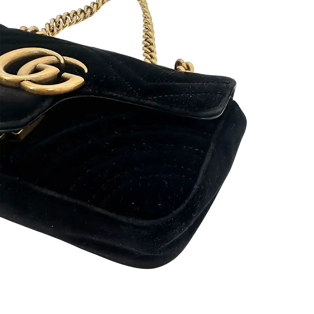 Gucci GG Marmont schwarz Fullset Small / gut Gucci