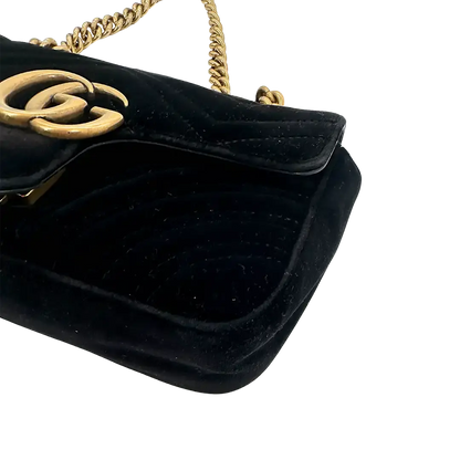 Gucci GG Marmont schwarz Fullset Small / gut Gucci