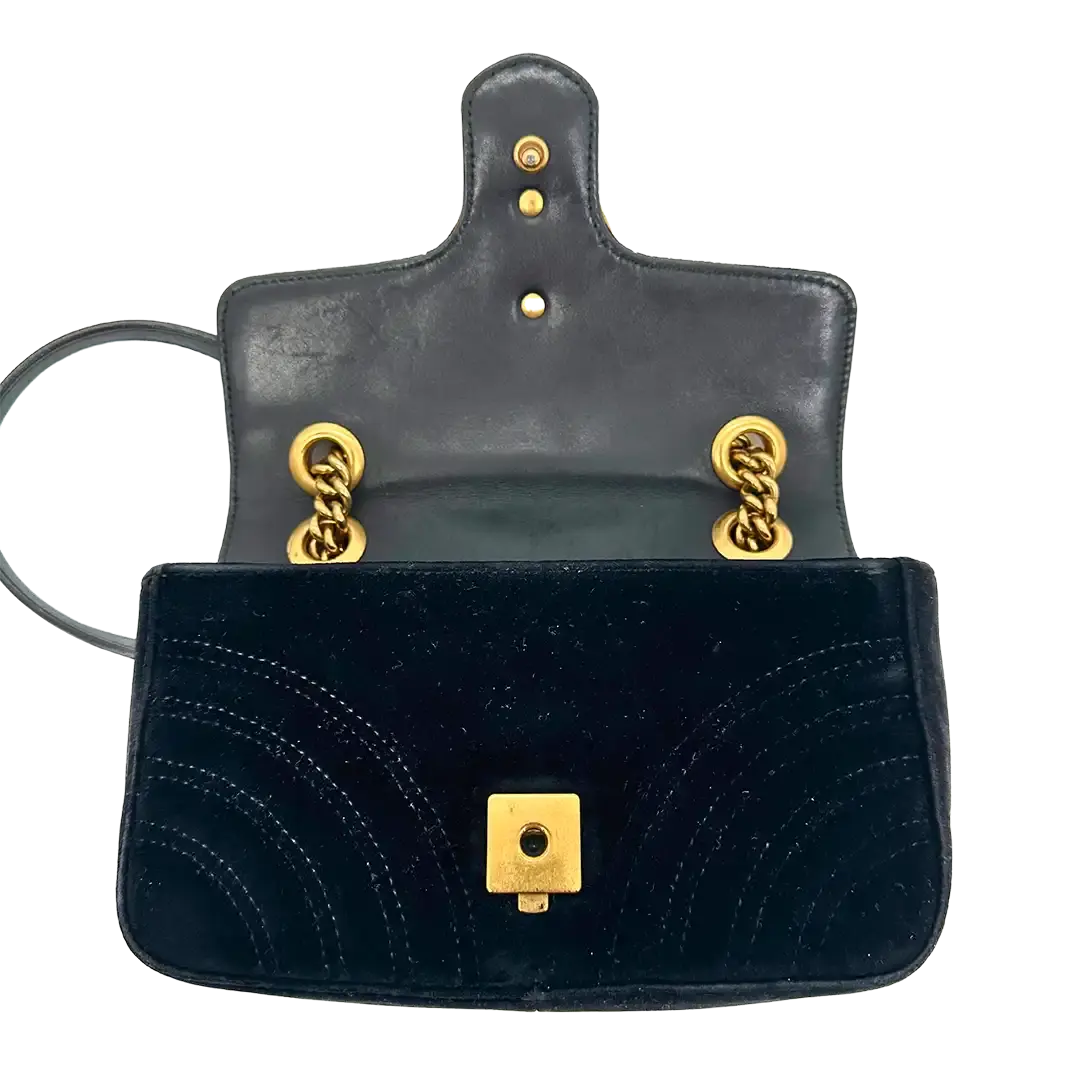 Gucci GG Marmont schwarz Fullset Small / gut Gucci