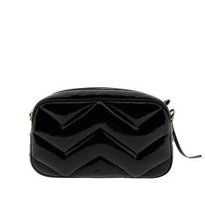 Gucci GG Marmont schwarz Lackleder Small / neuwertig Gucci