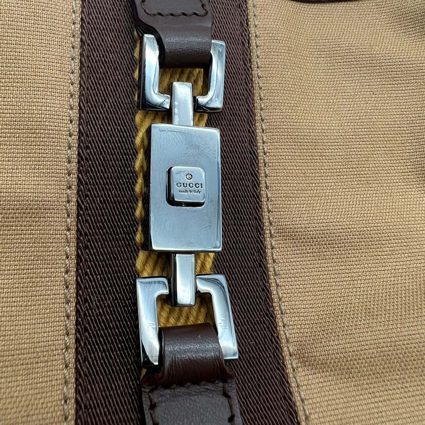Gucci Jackie Vintage Schultertasche braun beige / gut Gucci