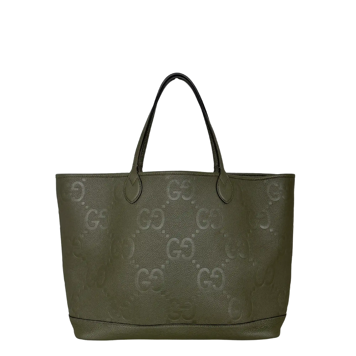 Gucci Jumbo GG Large Tote Bag Leder Olive / neuwertig Gucci
