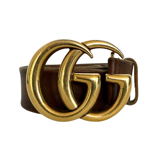 Gucci Marmont Gürtel Braun 75cm / akzeptabel Gucci