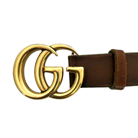 Gucci Marmont Gürtel Braun 75cm / akzeptabel Gucci