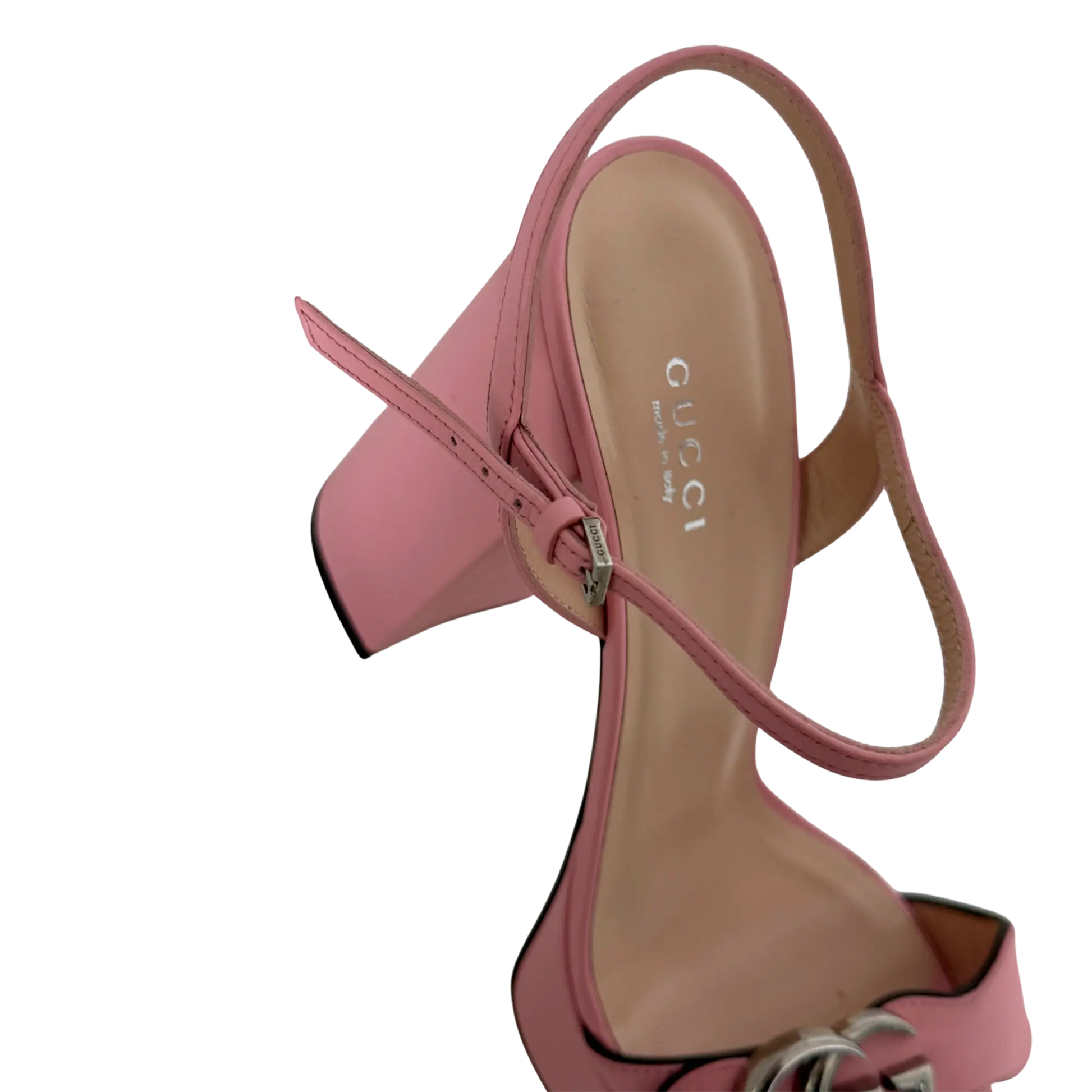 Gucci Marmont Sandalen mit Plateau rosa Größe 38 1/2 / sehr gut Gucci