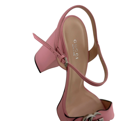 Gucci Marmont Sandalen mit Plateau rosa Größe 38 1/2 / sehr gut Gucci