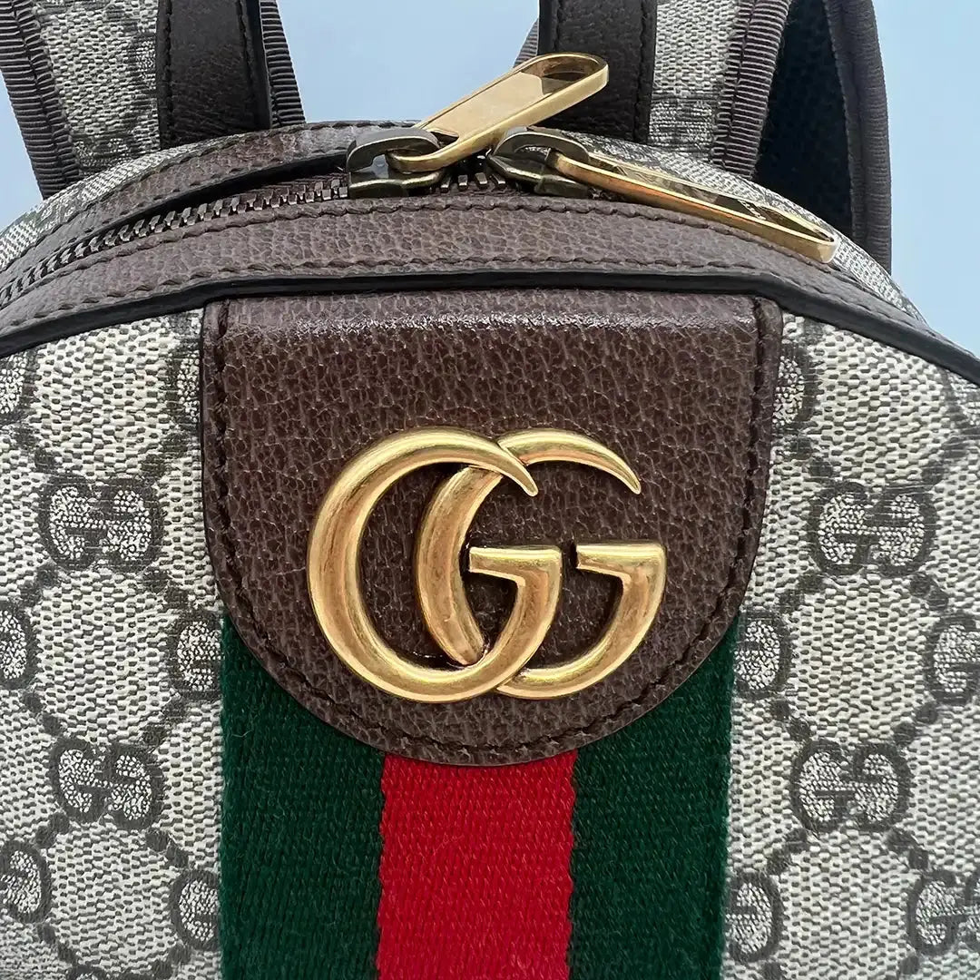 Gucci Ophidia Backpack GG Supreme Small Beige/Ebony / sehr gut - Echtheitscheck