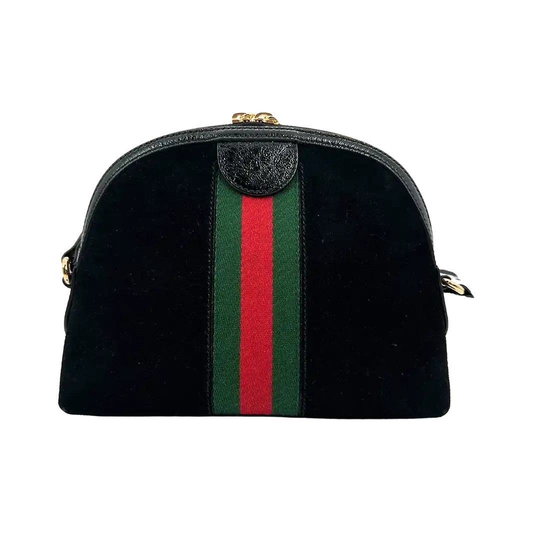Gucci Ophidia GG Dome Bag small schwarz Wildleder / sehr gut Gucci