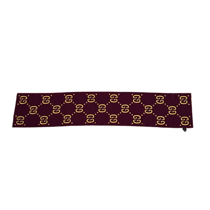 Gucci Schal aus GG Jacquard aus Wolle und Seide gelb / lila / neuwertig Gucci