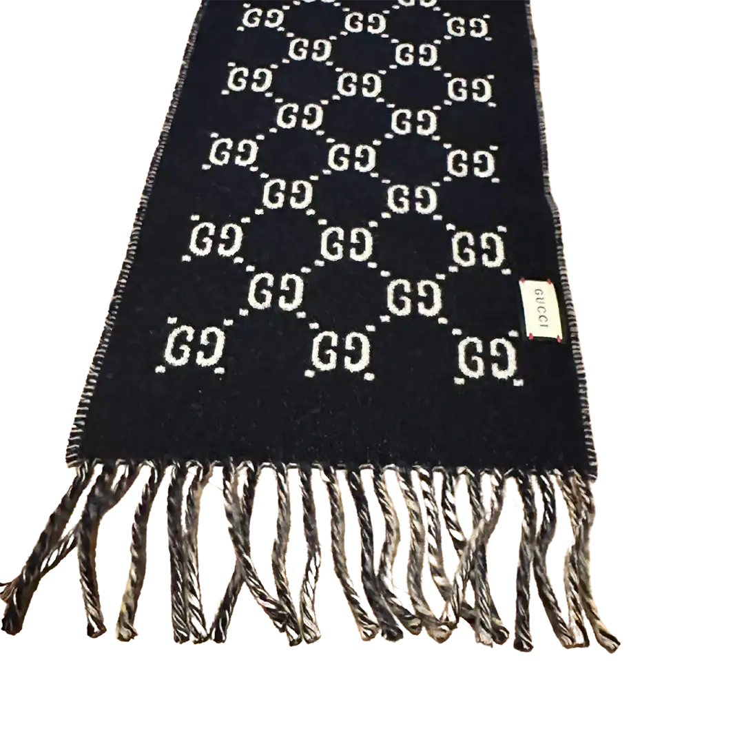Gucci Schal aus Wolle Marine X Beige / neuwertig Gucci