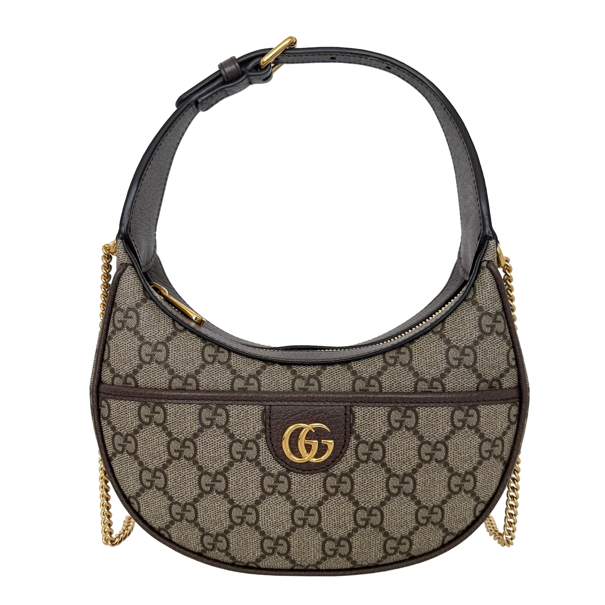 Gucci Schultertasche Ophidia GG Mini aus Canvas Braun / neuwertigt Gucci