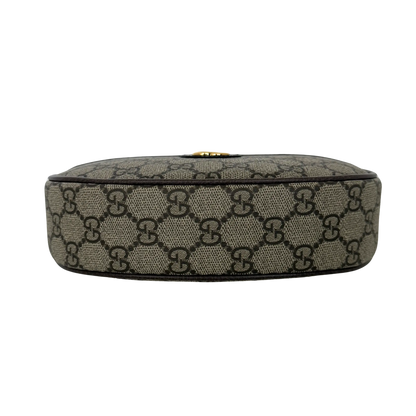 Gucci Schultertasche Ophidia GG Mini aus Canvas Braun / neuwertigt Gucci