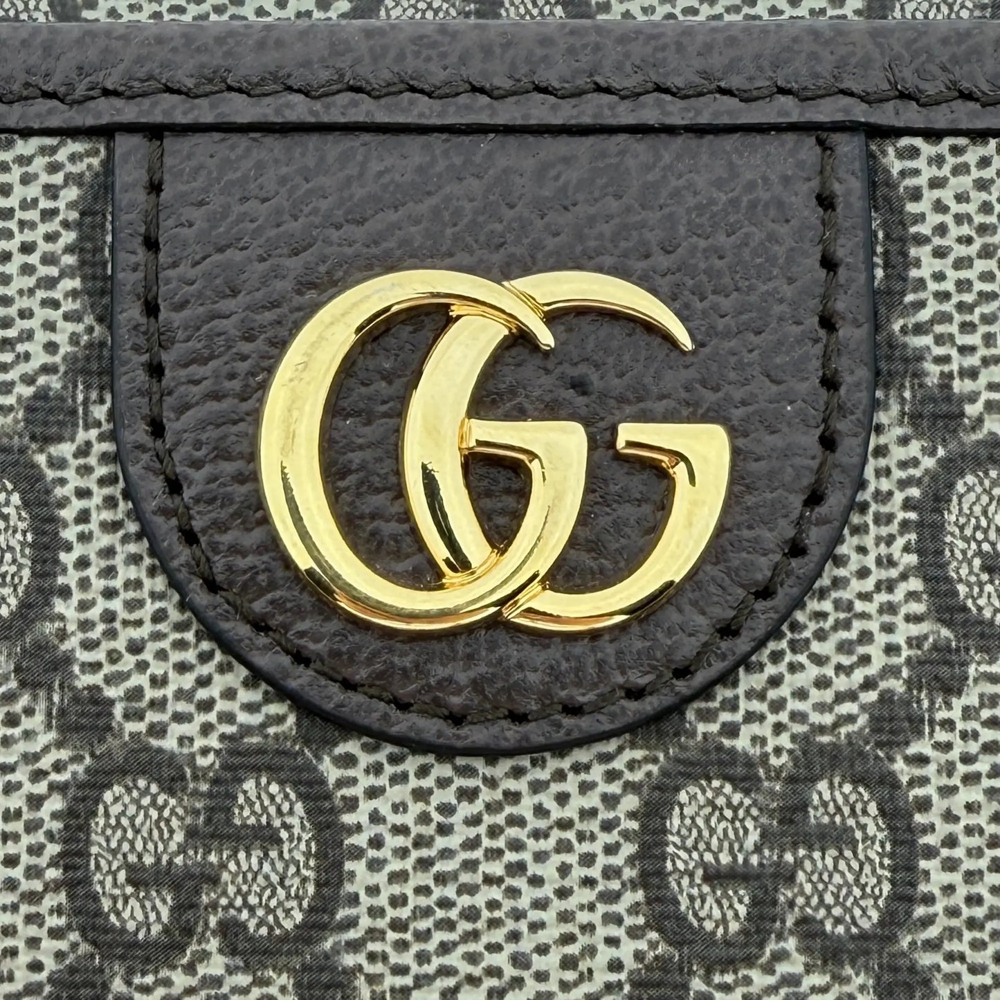 Gucci Schultertasche Ophidia GG Mini aus Canvas Braun / neuwertigt Gucci