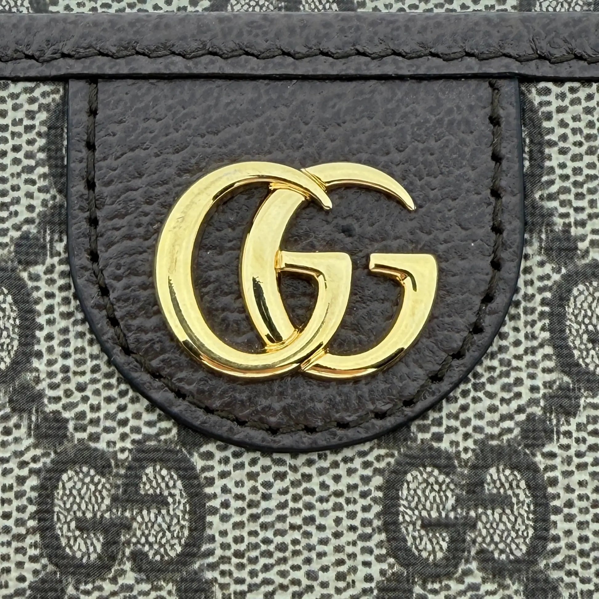 Gucci Schultertasche Ophidia GG Mini aus Canvas Braun / neuwertigt Gucci