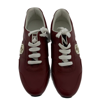 Gucci Sneaker aus Leder rot Größe / neuwertig Gucci