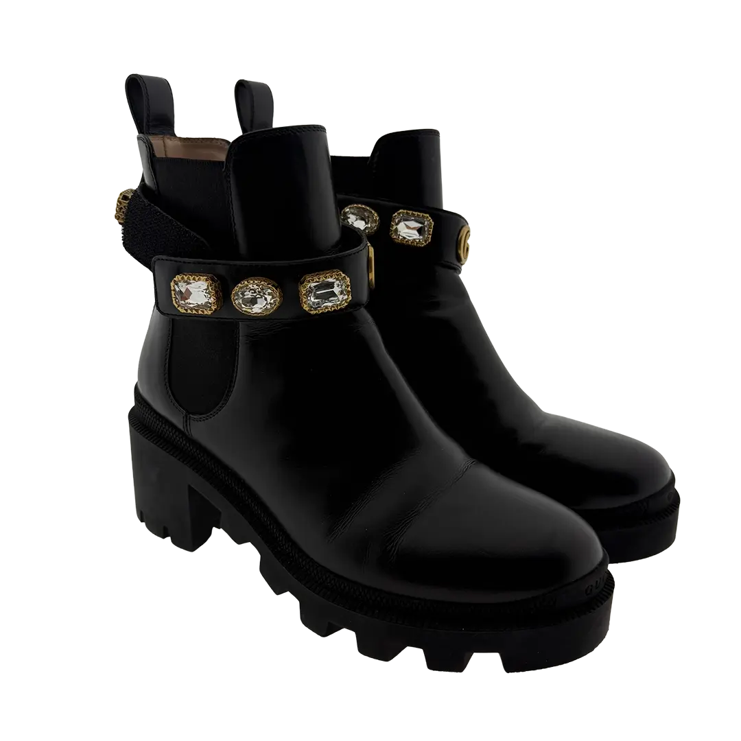 Gucci Stiefel aus Leder schwarz Größe 36 / sehr gut Gucci