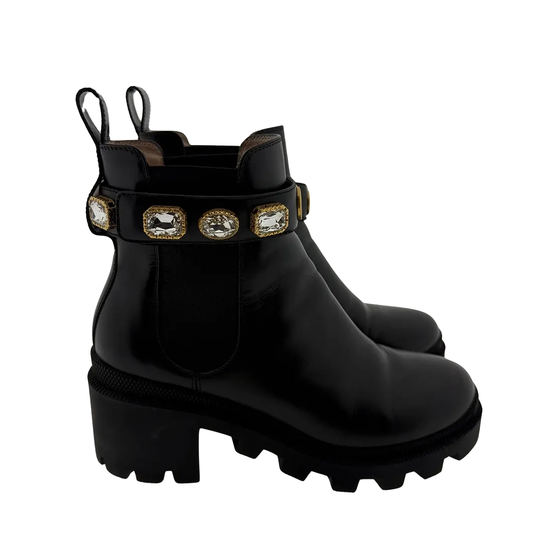 Gucci Stiefel aus Leder schwarz Größe 36 / sehr gut Gucci