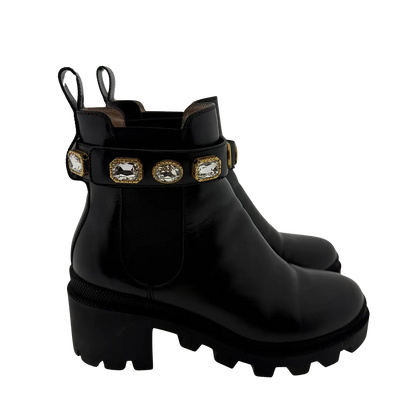 Gucci Stiefel aus Leder schwarz Größe 36 / sehr gut Gucci