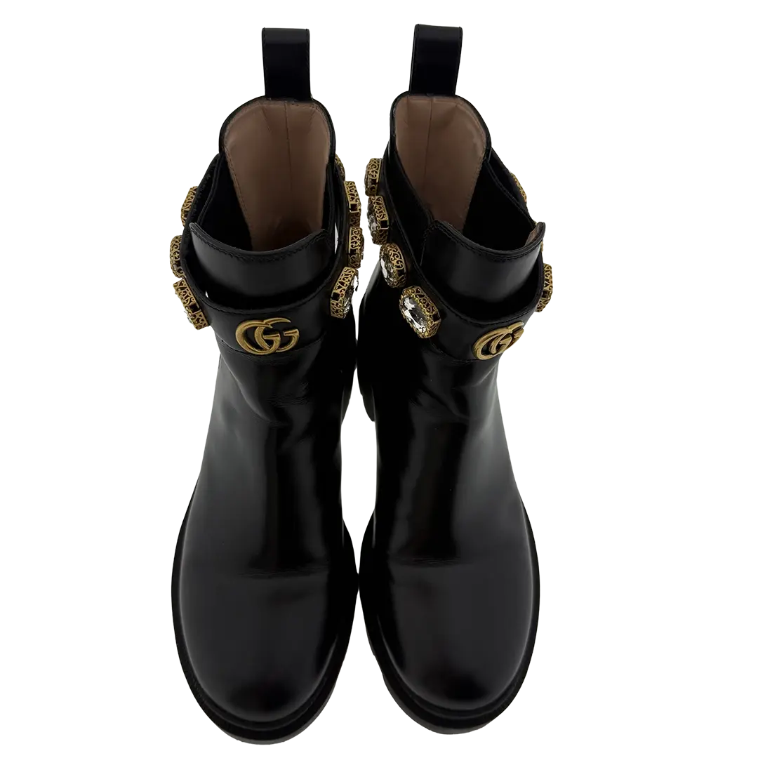 Gucci Stiefel aus Leder schwarz Größe 36 / sehr gut Gucci