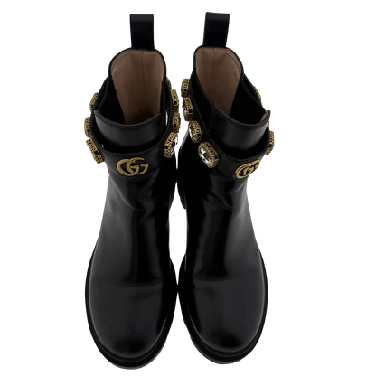 Gucci Stiefel aus Leder schwarz Größe 36 / sehr gut Gucci