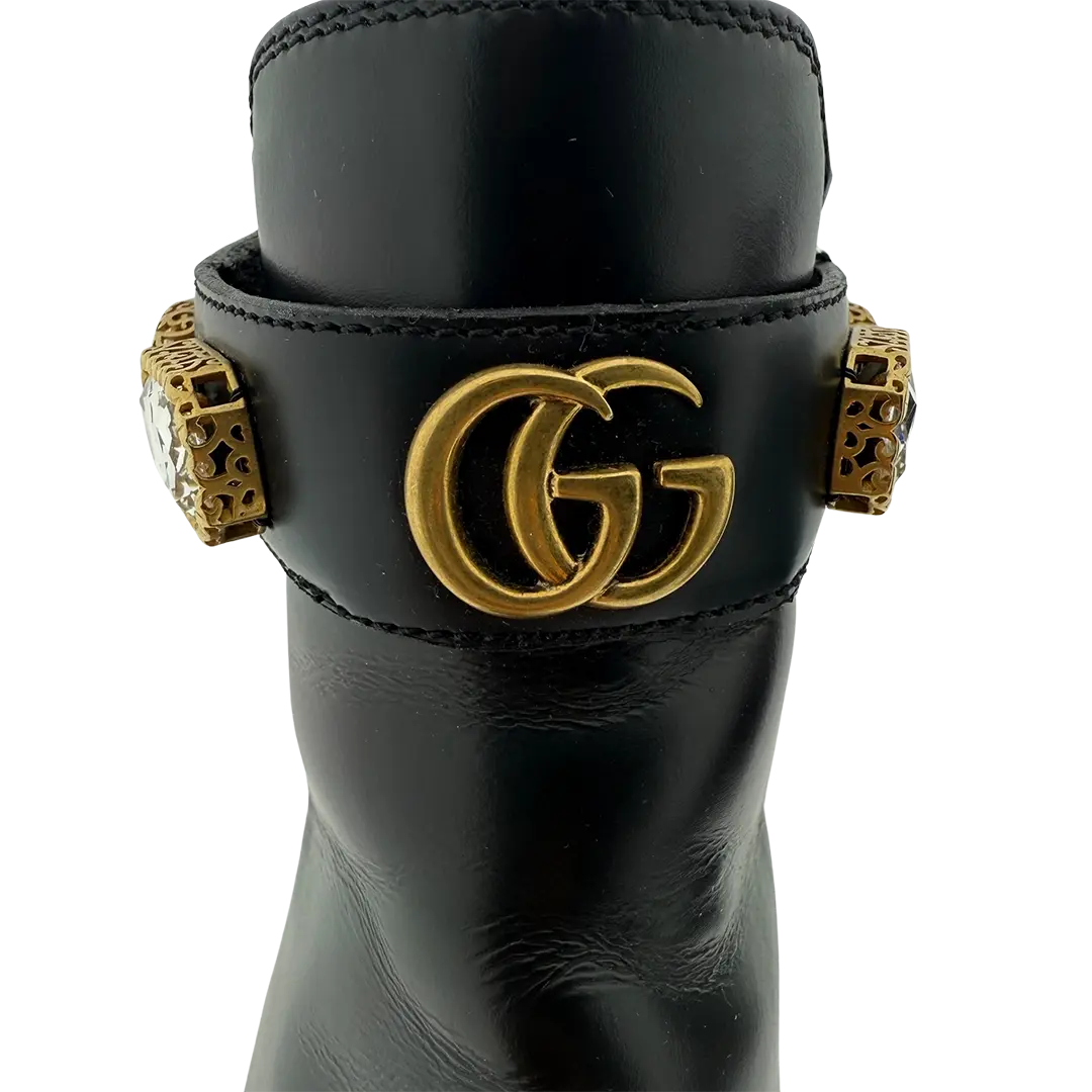 Gucci Stiefel aus Leder schwarz Größe 36 / sehr gut Gucci