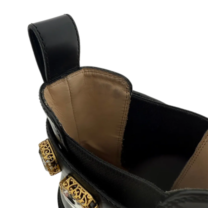 Gucci Stiefel aus Leder schwarz Größe 36 / sehr gut Gucci