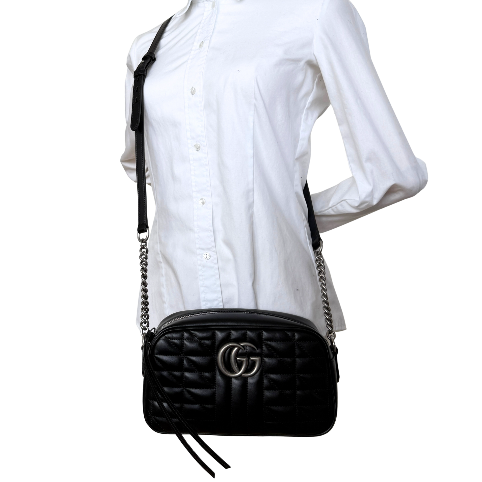 Gucci GG Marmont Kleine Camera Bag Schwarz / neuwertig Gucci