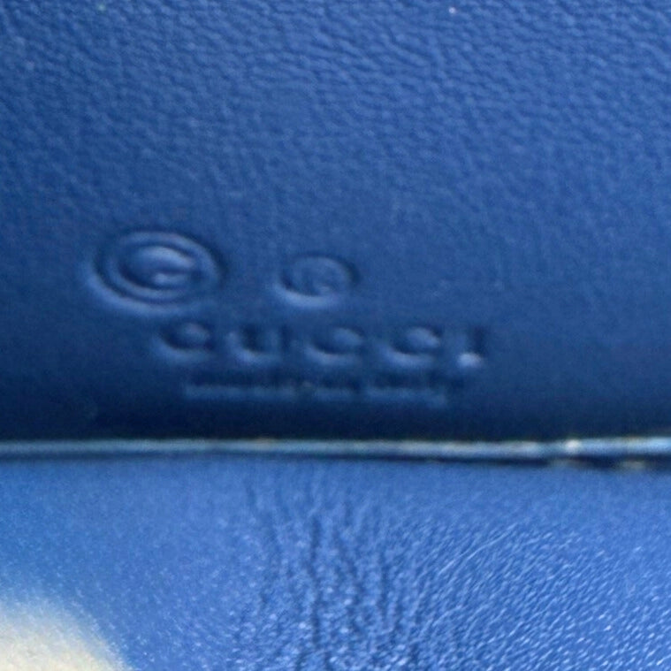 Gucci Micro Guccissima Geldbörse Blau / neuwertig Gucci