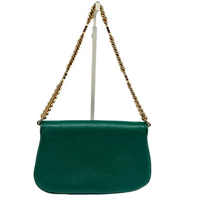 Gucci Blondie small grünes Leder Interlocking G Handtasche / sehr gut Gucci