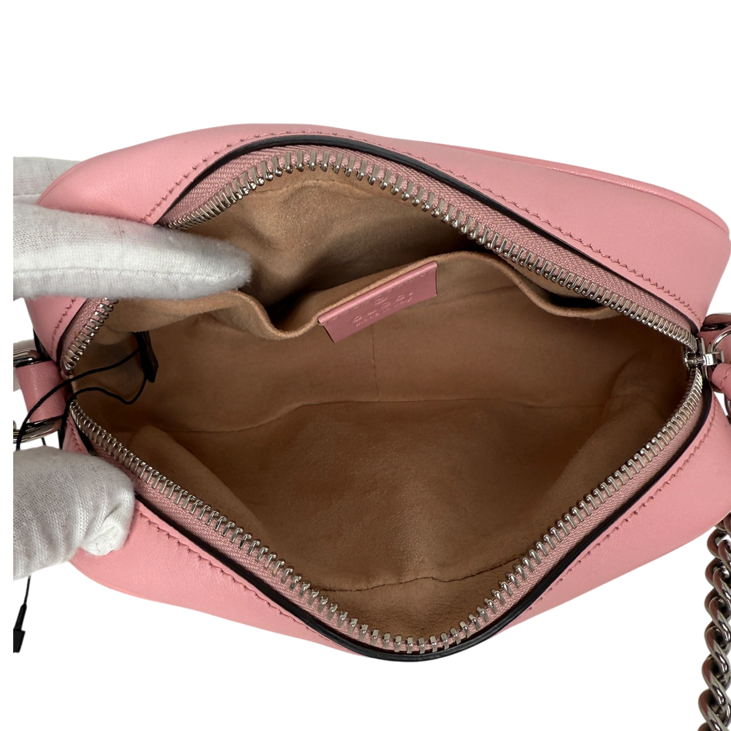 Gucci Mini Camerabag Leder Rosa Fullset / neuwertig Gucci