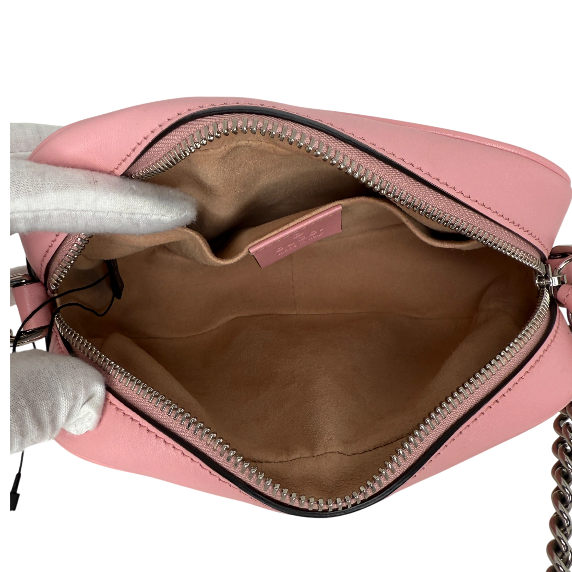 Gucci Mini Camerabag Leder Rosa Fullset / neuwertig Gucci