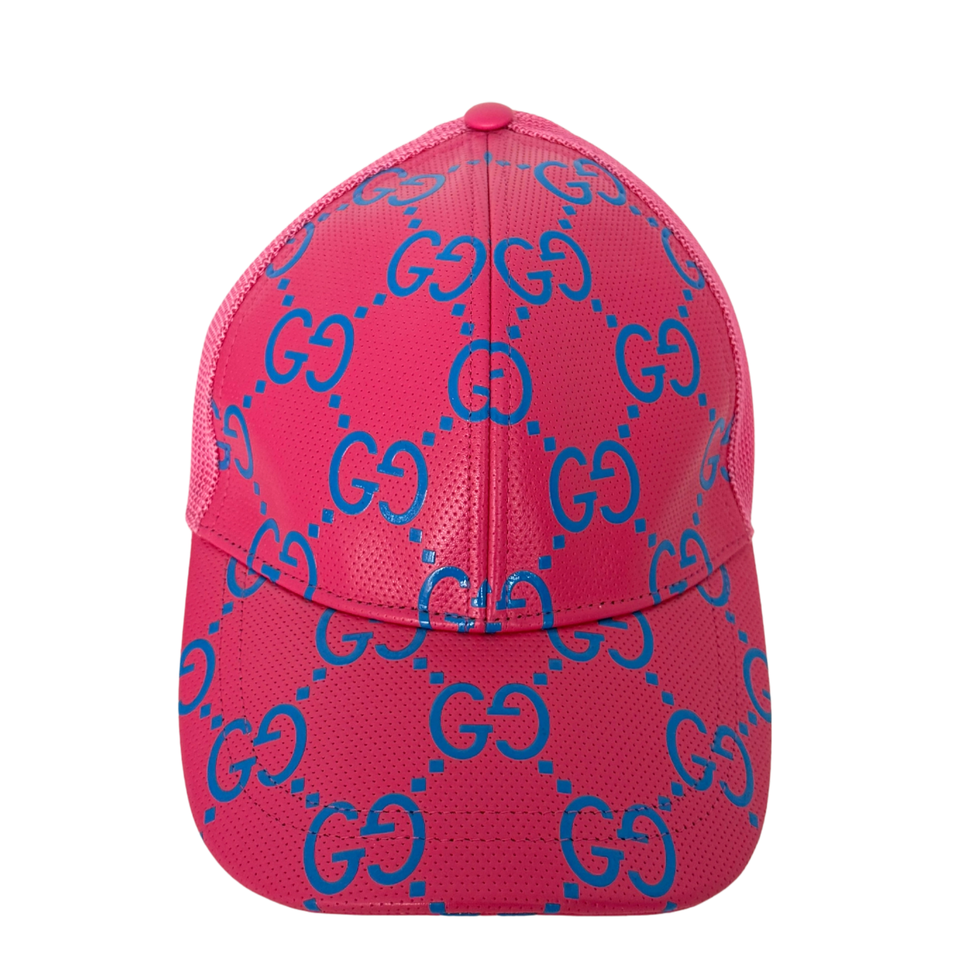 Gucci GG Cap Monogram Pink Blau  / sehr gut Gucci