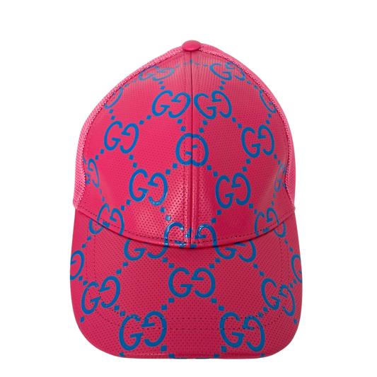 Gucci GG Cap Monogram Pink Blau  / sehr gut Gucci