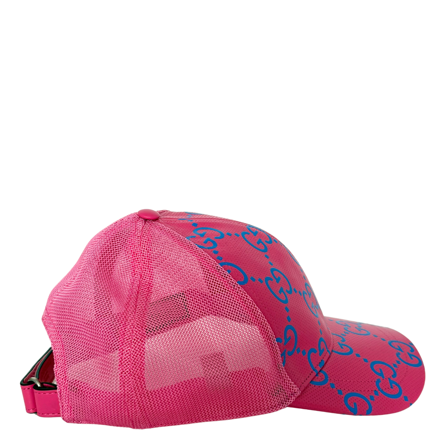 Gucci GG Cap Monogram Pink Blau  / sehr gut Gucci