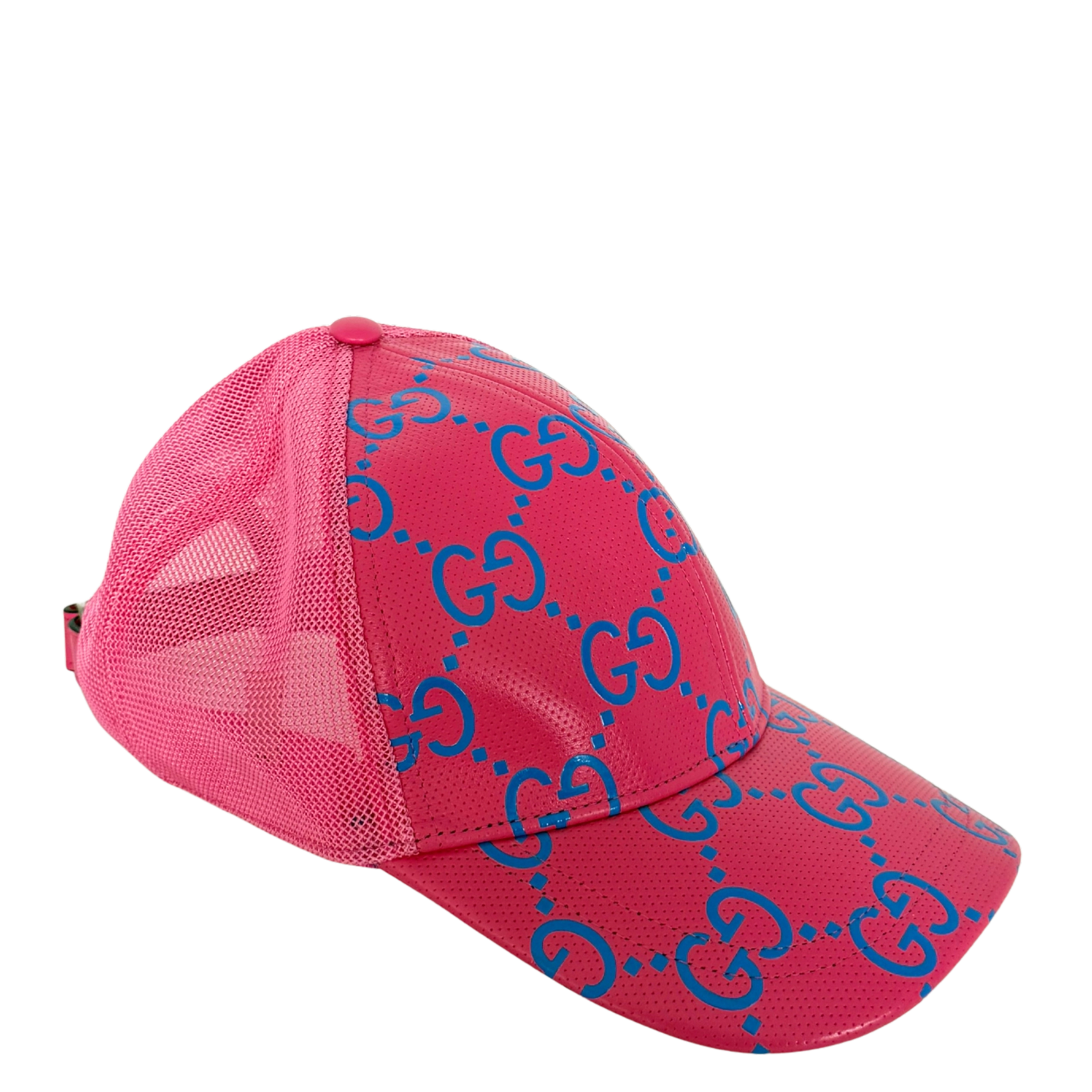 Gucci GG Cap Monogram Pink Blau  / sehr gut Gucci