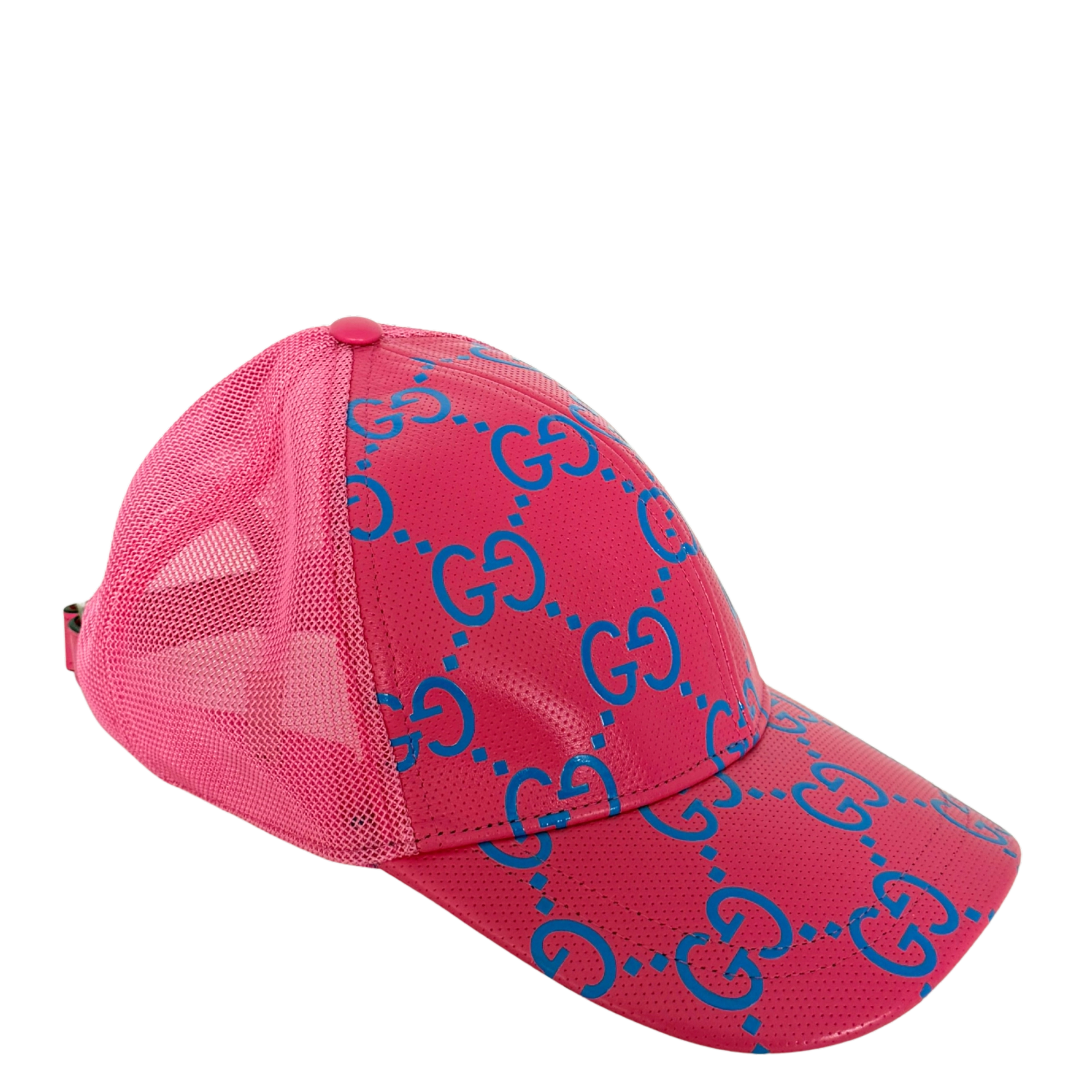 Gucci GG Cap Monogram Pink Blau  / sehr gut Gucci
