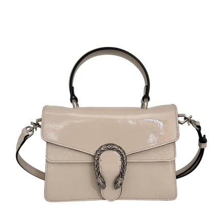 Gucci Dionysus Top Handle Small Lackleder Creme Gucci