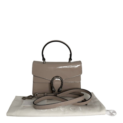 Gucci Dionysus Top Handle Small Lackleder Creme Gucci