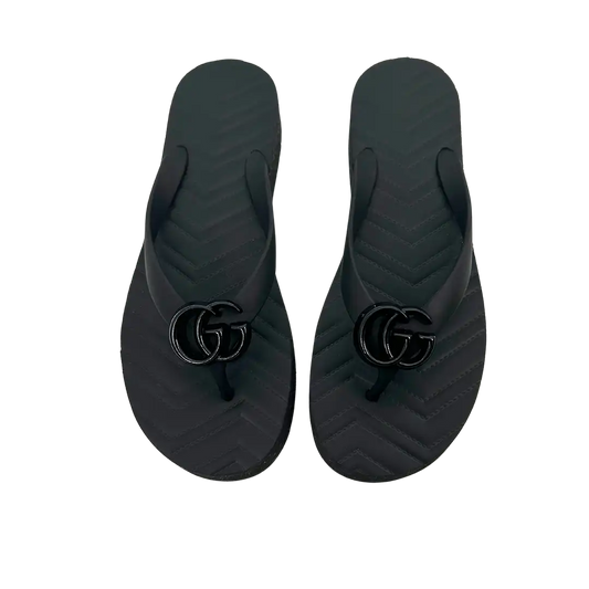 Gucci FlipFlops mit GG Emblem und Chevron Muster Größe 38 / ungetragen Gucci