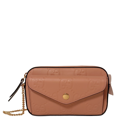 Gucci GG Leder Schultertasche rosa / neuwertig Gucci