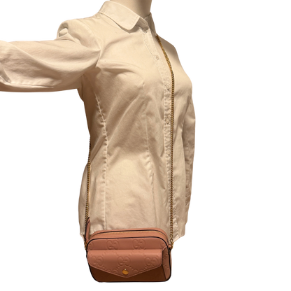 Gucci GG Leder Schultertasche rosa / neuwertig Gucci